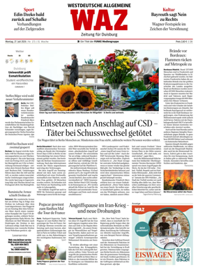 Cover of Westdeutsche Allgemeine Zeitung (Duisburg)