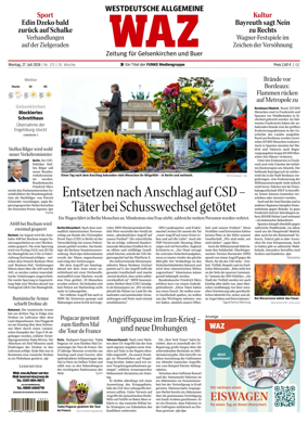 Cover of Westdeutsche Allgemeine Zeitung (Gelsenkirchen)