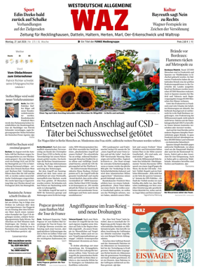 Cover of Westdeutsche Allgemeine Zeitung (Recklinghausen)