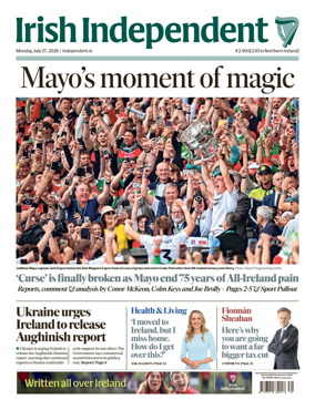 Cover of Irish Independent