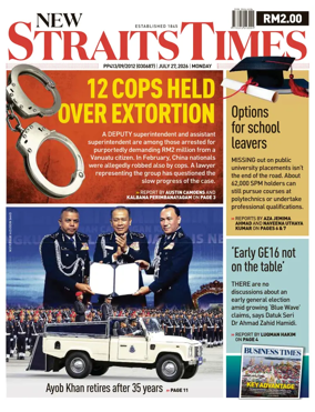 Cover of New Straits Times