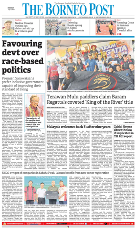 Cover of The Borneo Post (Sarawak)