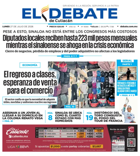 Cover of El Debate de Culiacan