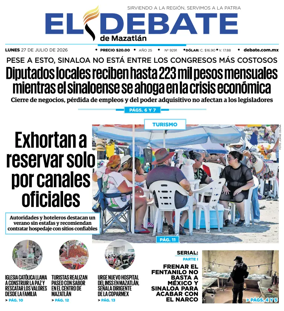 Cover of El Debate de Mazatlan