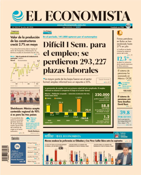 Cover of El Economista (Mexico)