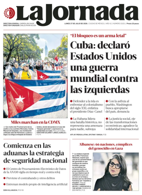 Cover of La Jornada