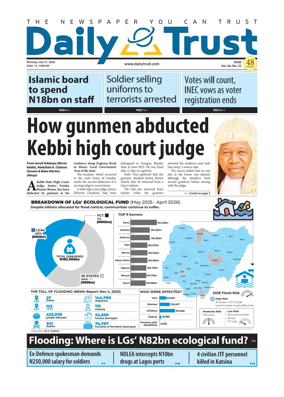 Cover of Daily Trust