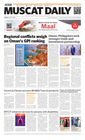Cover of Muscat Daily