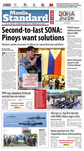 Cover of Manila Standard