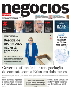 Cover of Jornal de Negocios