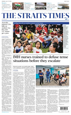 Cover of The Straits Times