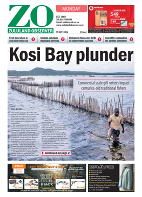 Cover of Zululand Observer - Monday