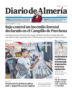 Cover of Diario de Almeria