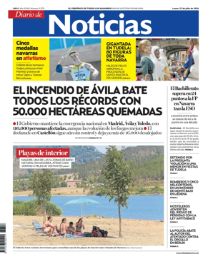 Cover of Diario de Noticias (Spain)