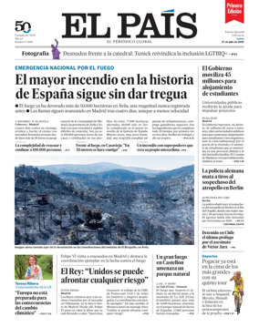 Cover of EL PAIS primera edicion