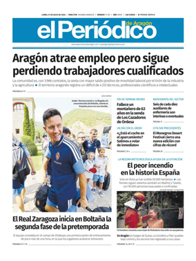 Cover of El Periodico Aragon