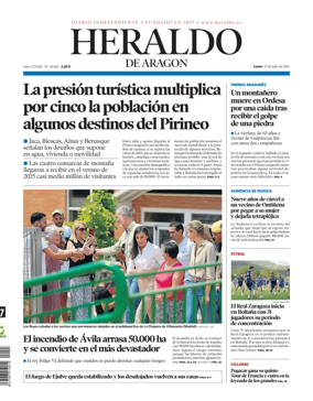 Cover of Heraldo de Aragon