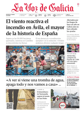 Cover of La Voz de Galicia (A Coruna)
