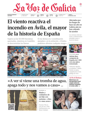 Cover of La Voz de Galicia (Barbanza)