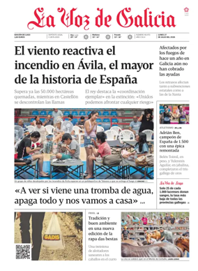 Cover of La Voz de Galicia (Monforte)