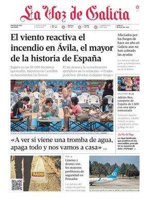 Cover of La Voz de Galicia (Vigo)