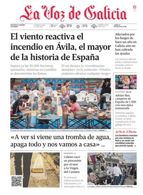 Cover of La Voz de Galicia (Viveiro)