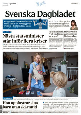Cover of Svenska Dagbladet