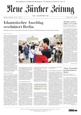 Cover of Neue Zurcher Zeitung