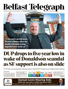 Cover of Belfast Telegraph