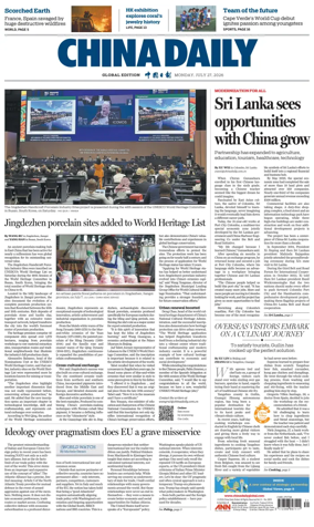 Cover of China Daily Global Edition (Europe)