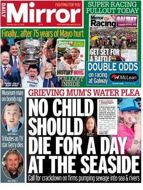 Cover of Daily Mirror (Northern Ireland)