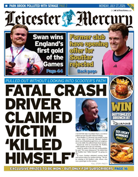 Cover of Leicester Mercury