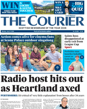 Cover of The Courier & Advertiser (Perth and Perthshire Edition)