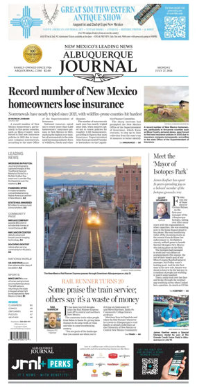 Cover of Albuquerque Journal