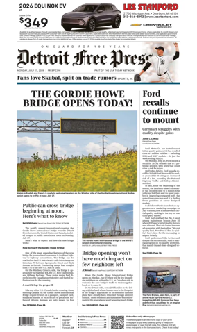 Cover of Detroit Free Press
