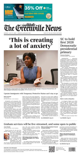 Cover of The Greenville News