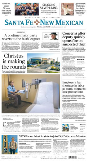 Cover of Santa Fe New Mexican