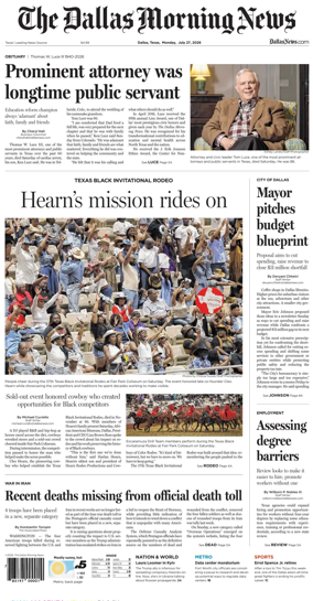 Cover of The Dallas Morning News