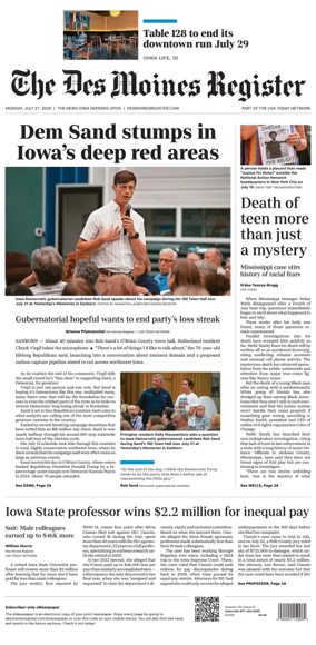Cover of The Des Moines Register