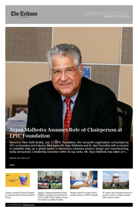 Cover of Tribune India - Compiled Edition