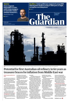 Cover of The Guardian Australia