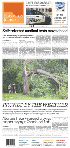 Cover of Edmonton Journal