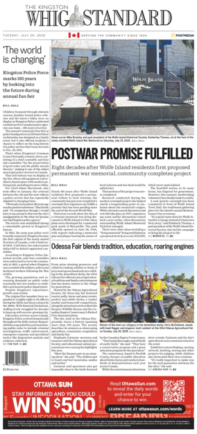 Cover of Kingston Whig-Standard