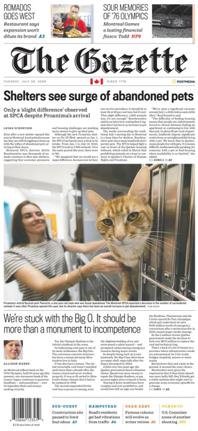Cover of Montreal Gazette