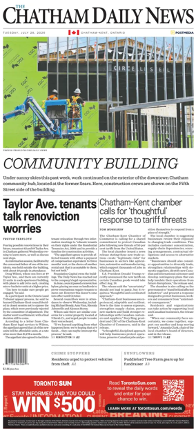 Cover of The Chatham Daily News