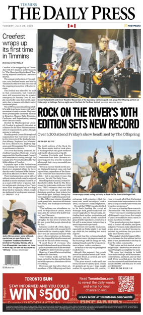 Cover of The Daily Press (Timmins)