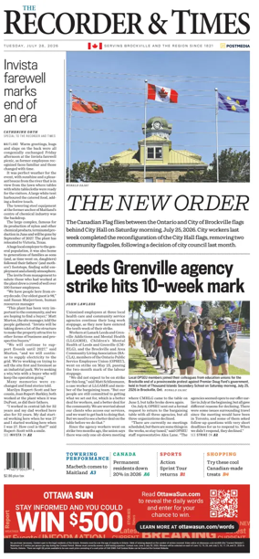 Cover of The Recorder & Times (Brockville)
