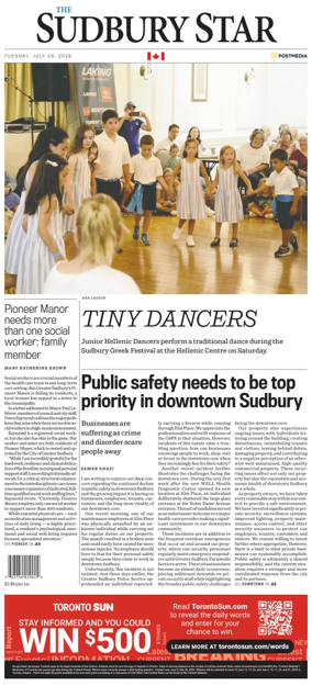 Cover of The Sudbury Star