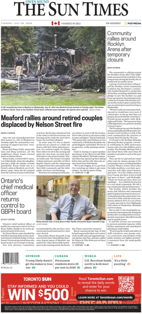 Cover of The Sun Times (Owen Sound)