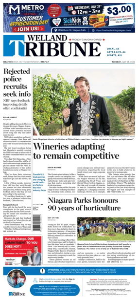 Cover of The Welland Tribune